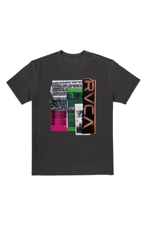 RVCA Cut Corners Logo Graphic T-Shirt in Black at Nordstrom, Size Medium