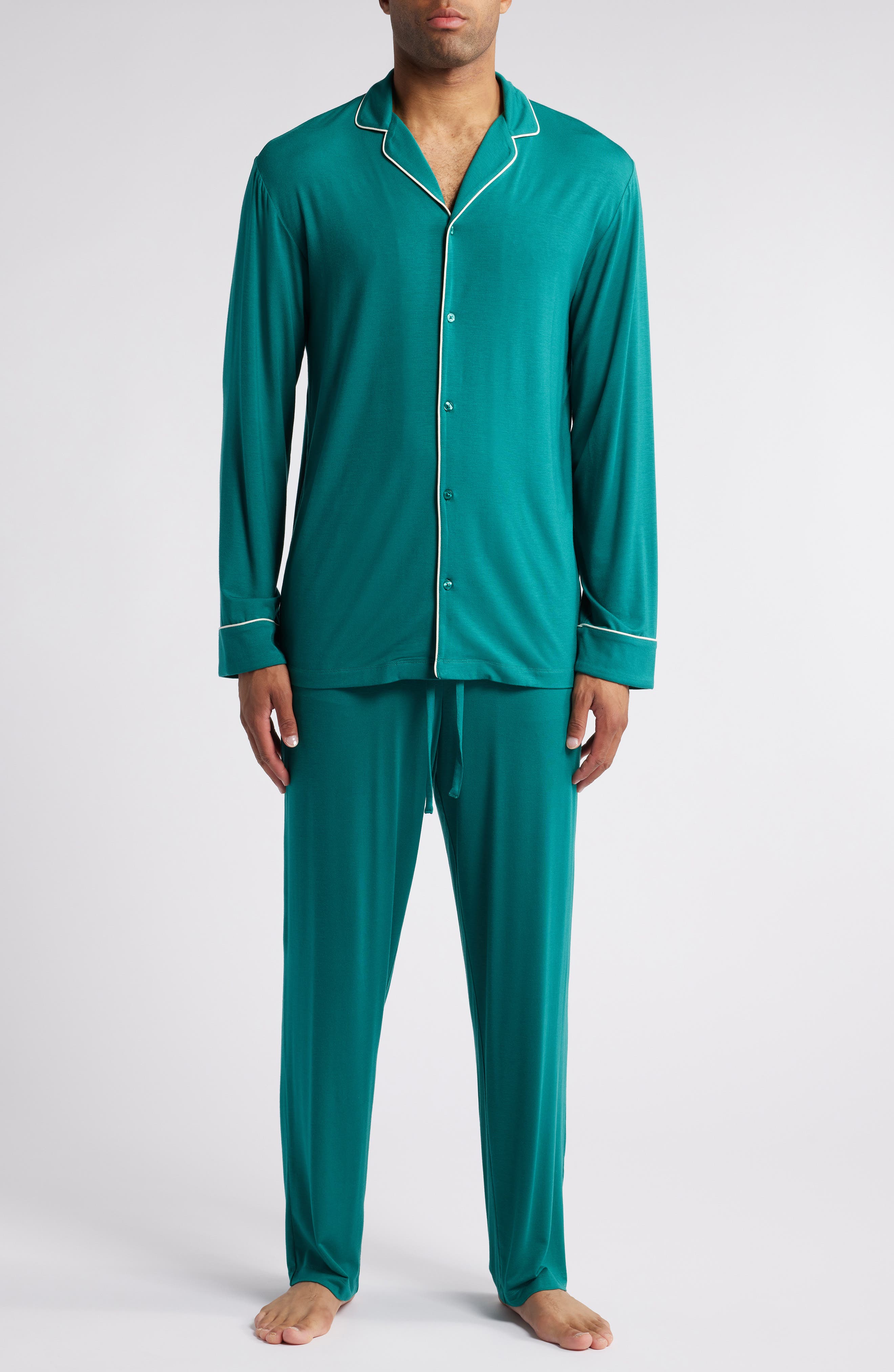 Nordstrom Moonlight Eco Pajamas in Green Storm Cover