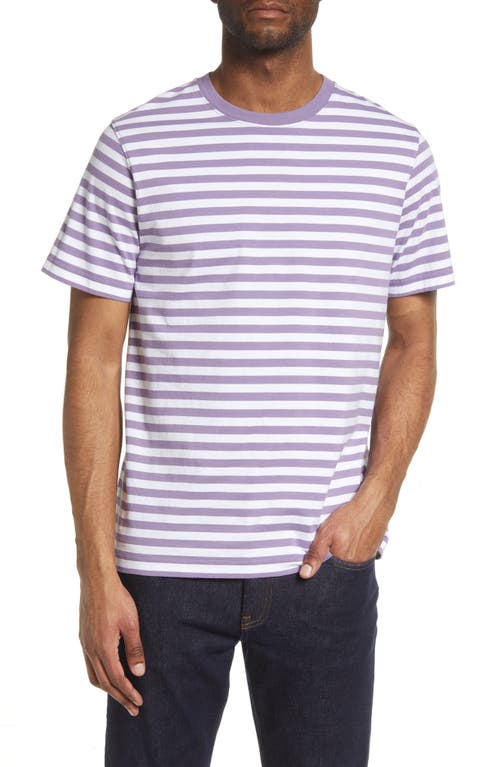 Wood Wood Sami Classic Stripe T-Shirt in Lavender