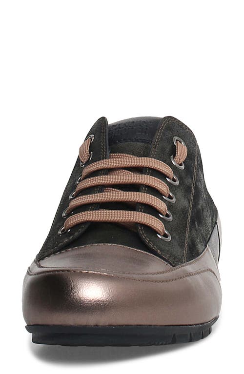 Shop Candice Cooper Rock Patch Metallic Sneaker In Bronze Gold