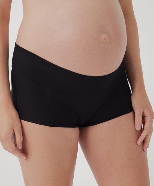 Pact Organic Maternity Foldover Brief 4-pack In Black