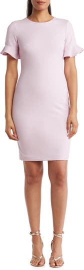Calvin Klein Ruffle Short Sleeve Sheath Dress | Nordstromrack