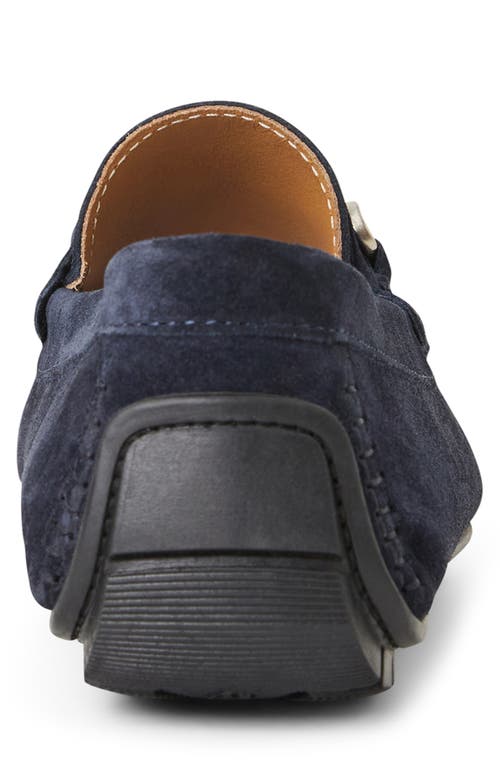 Shop Bruno Magli Darius Moc Toe Bit Loafer In Navy Suede