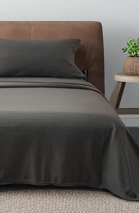 Woven & Weft Super Soft Extra Plush Fleece Sheet Set In Charcoal