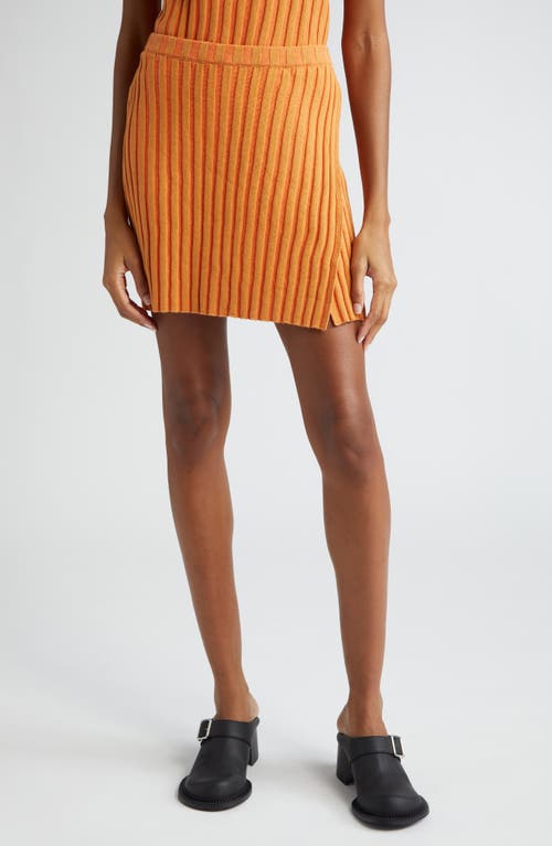 Eckhaus Latta Keyboard Linen & Cotton Rib Sweater Miniskirt Turmeric at Nordstrom,