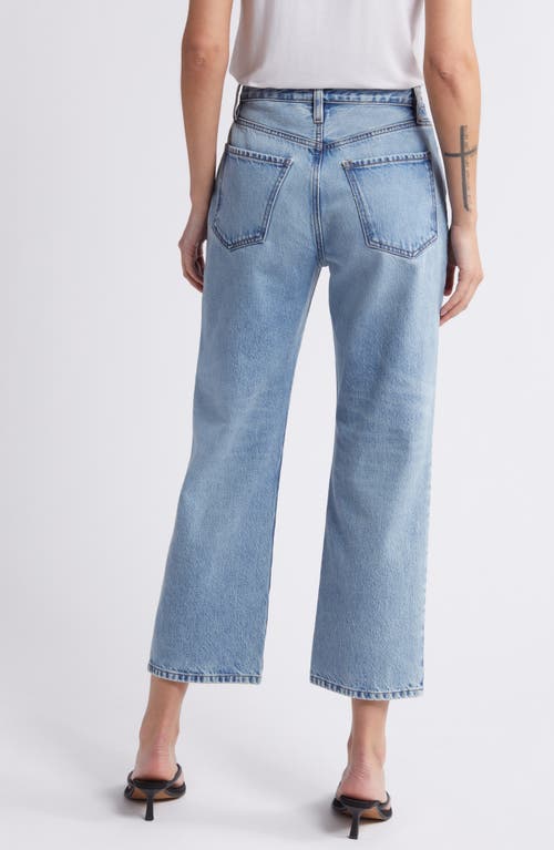 Shop Frame Le Jane Distressed Crop Straight Leg Jeans In Divine