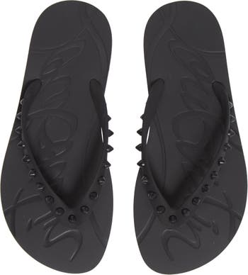 Loubi Flip Thong Sandals in Black - Christian Louboutin