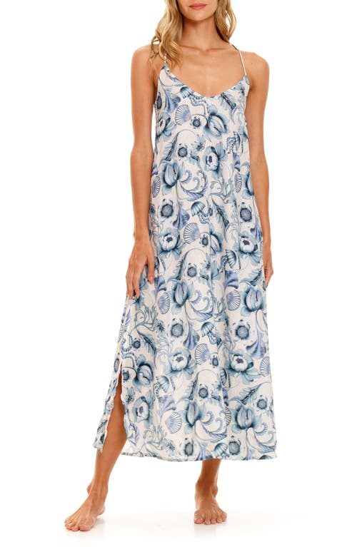 Frida Blue Medusa Linen Nightgown