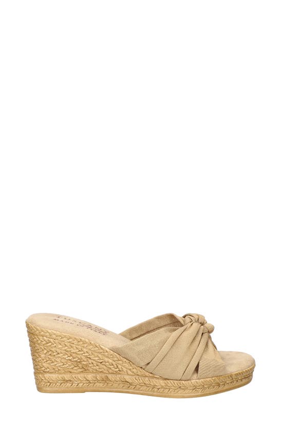 Shop Easy Street Ghita Wedge Slide Sandal In Natural Crepe