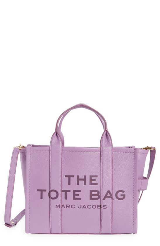 Marc Jacobs The Leather Medium Tote Bag In Regal Orchid