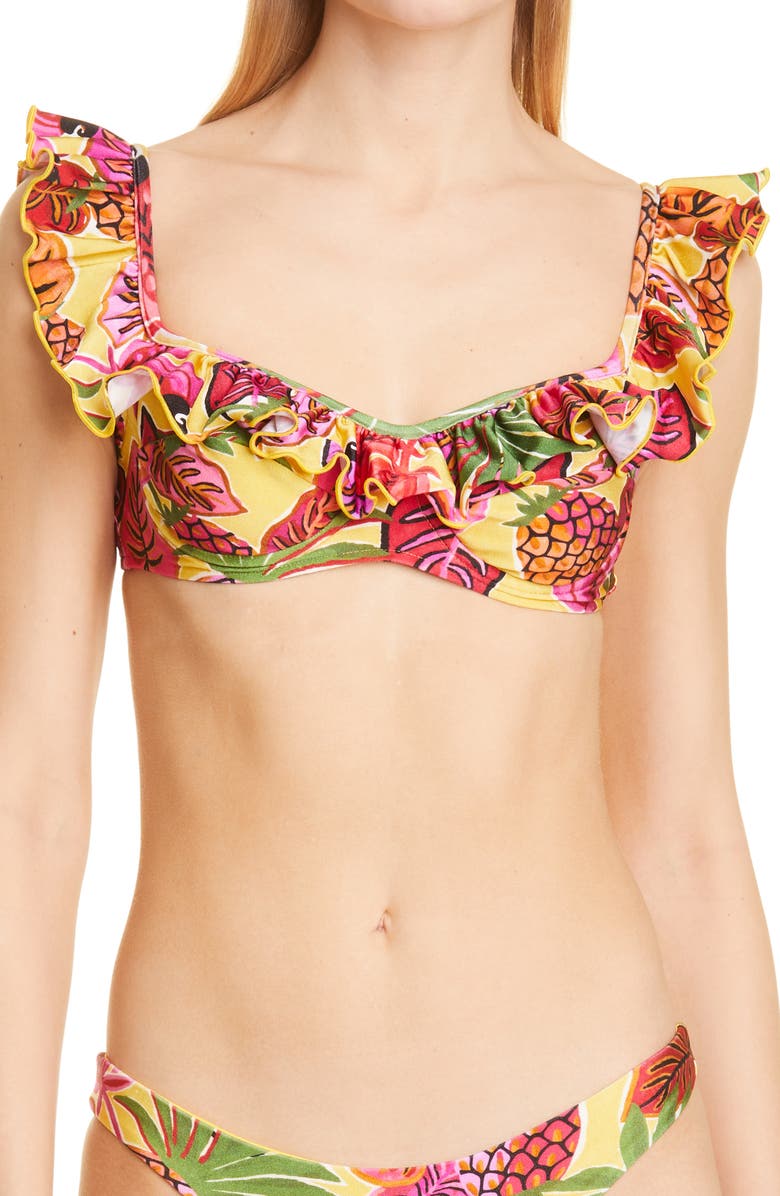 ik ben trots Hoopvol verzameling FARM Rio Fruit Dream Ruffle Underwire Bikini Top | Nordstrom