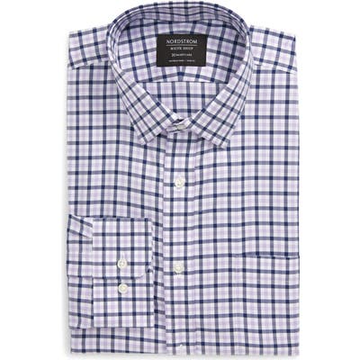 Nordstrom Shop Smartcare(TM) Trim Fit Check Dress Shirt - Purple