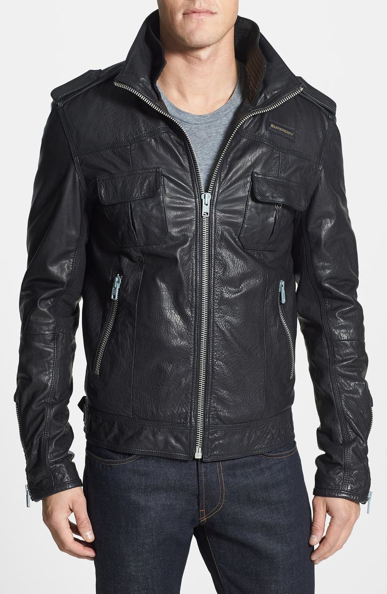 Superdry 'Ryan' Leather Jacket | Nordstrom