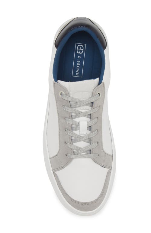 G Brown Dynamic Low Top Sneaker In White/gray