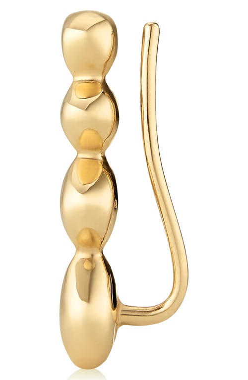 Monica Vinader Nura 18ct Yellow-gold Vermeil On Sterling Silver Teardrop Climber Earrings In Yellow Gold