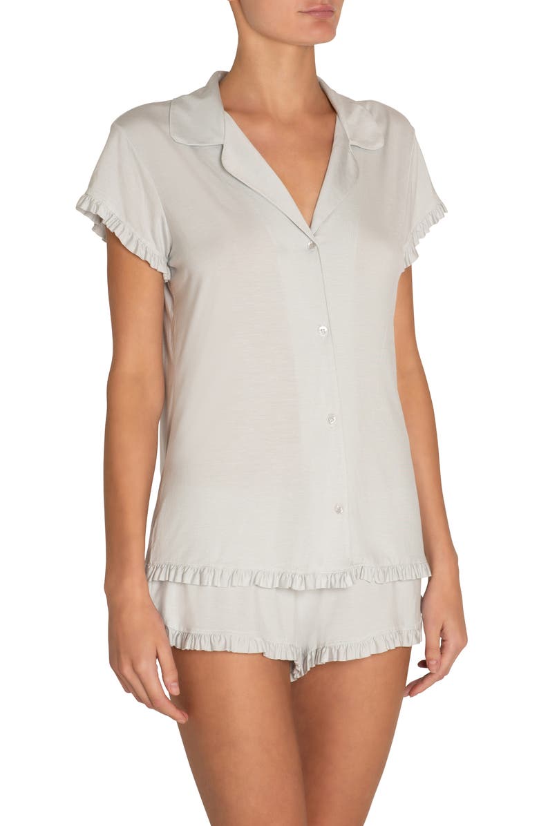 Eberjey Ruthie Ruffle Jersey Knit Short Pajamas, Main, color,