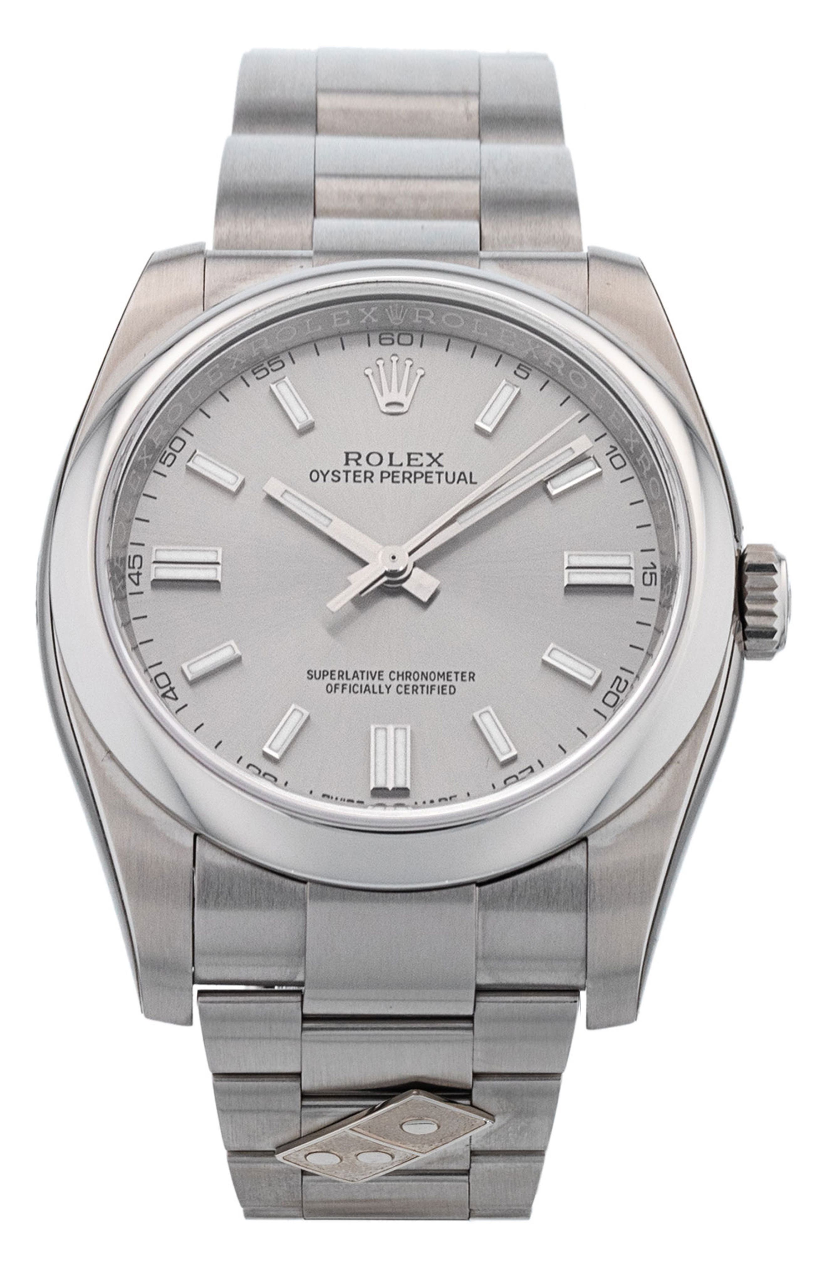 Watchfinder & Co. Rolex Preowned Oyster Perpetual Bracelet Watch, 36mm in Silver 