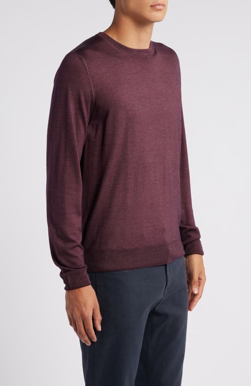 Shop Canali Wool & Silk Crewneck Sweater In Red