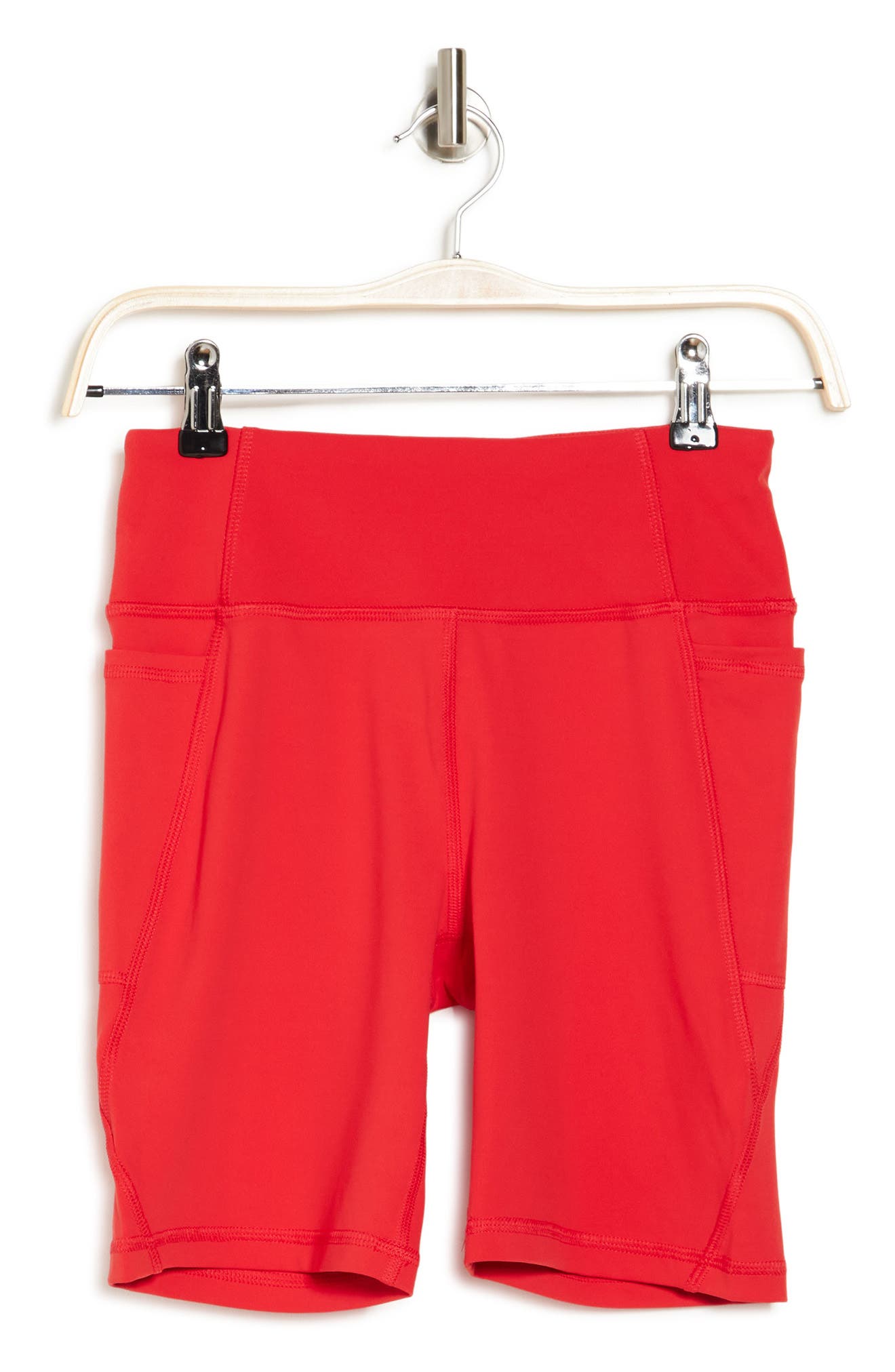 X By Gottex Active High Waisted Biker Shorts In Red
