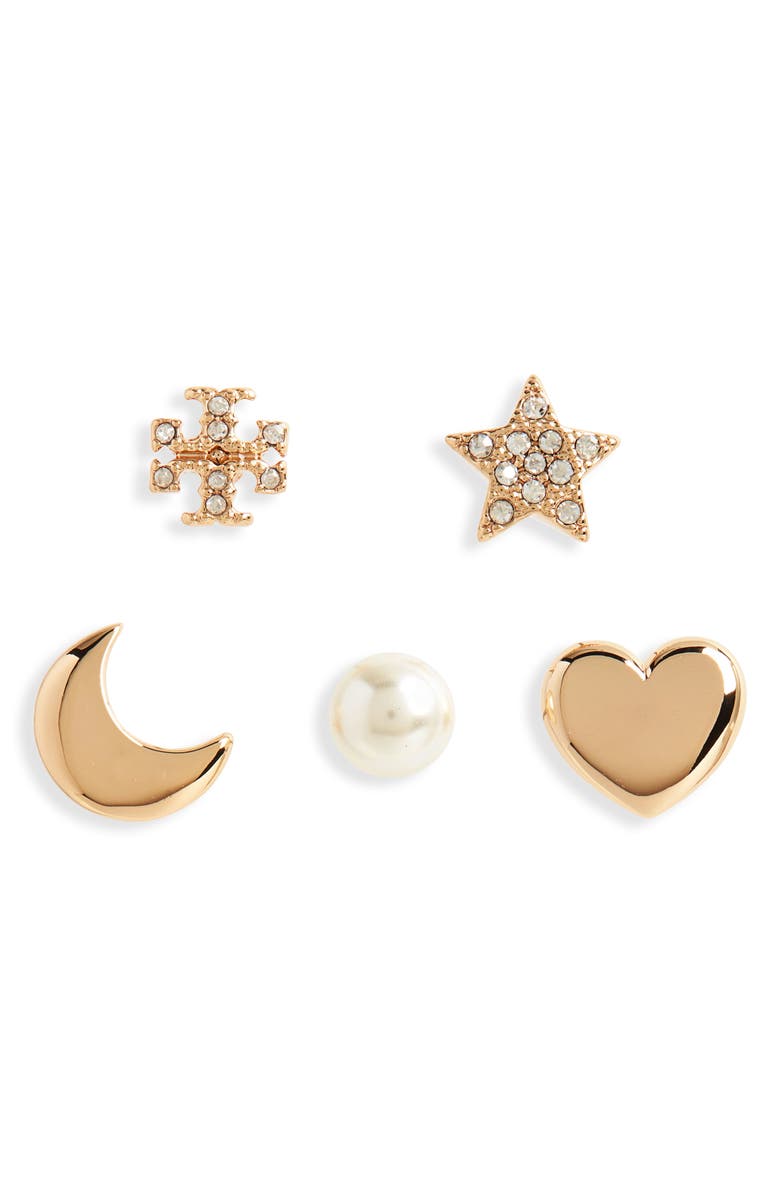 Tory Burch Set Of 5 Celestial Crystal Imitation Pearl Mismatched Stud Earrings Nordstrom Tory Burch Set Of 5 Celestial Crystal Imitation Pearl Mismatched Stud Earrings Nordstrom