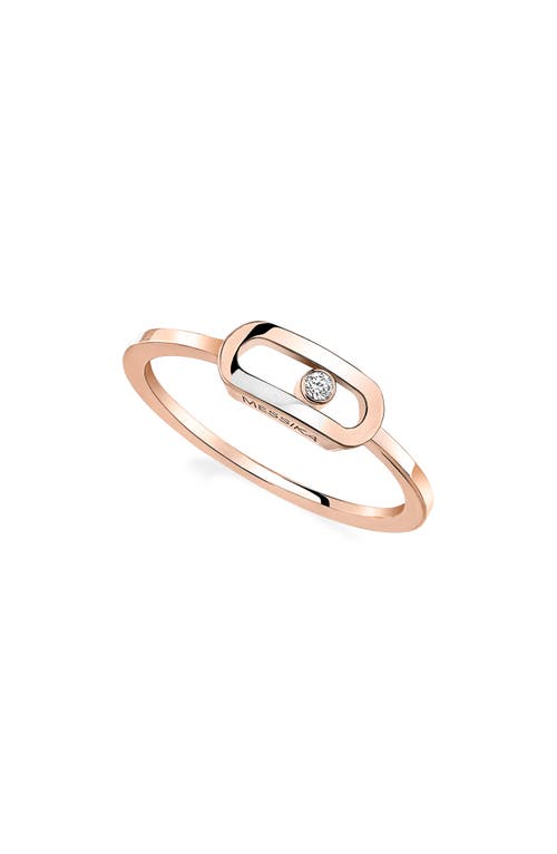 Shop Messika Move Uno Diamond Ring In Pink Gold