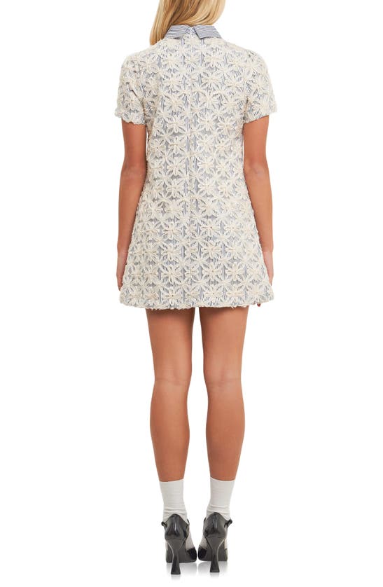 ENGLISH FACTORY ENGLISH FACTORY RIBBON EMBROIDERY MINIDRESS