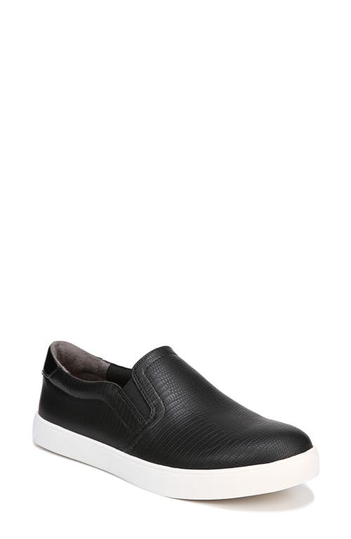 Madison Slip-On Sneaker in Black Faux Leather