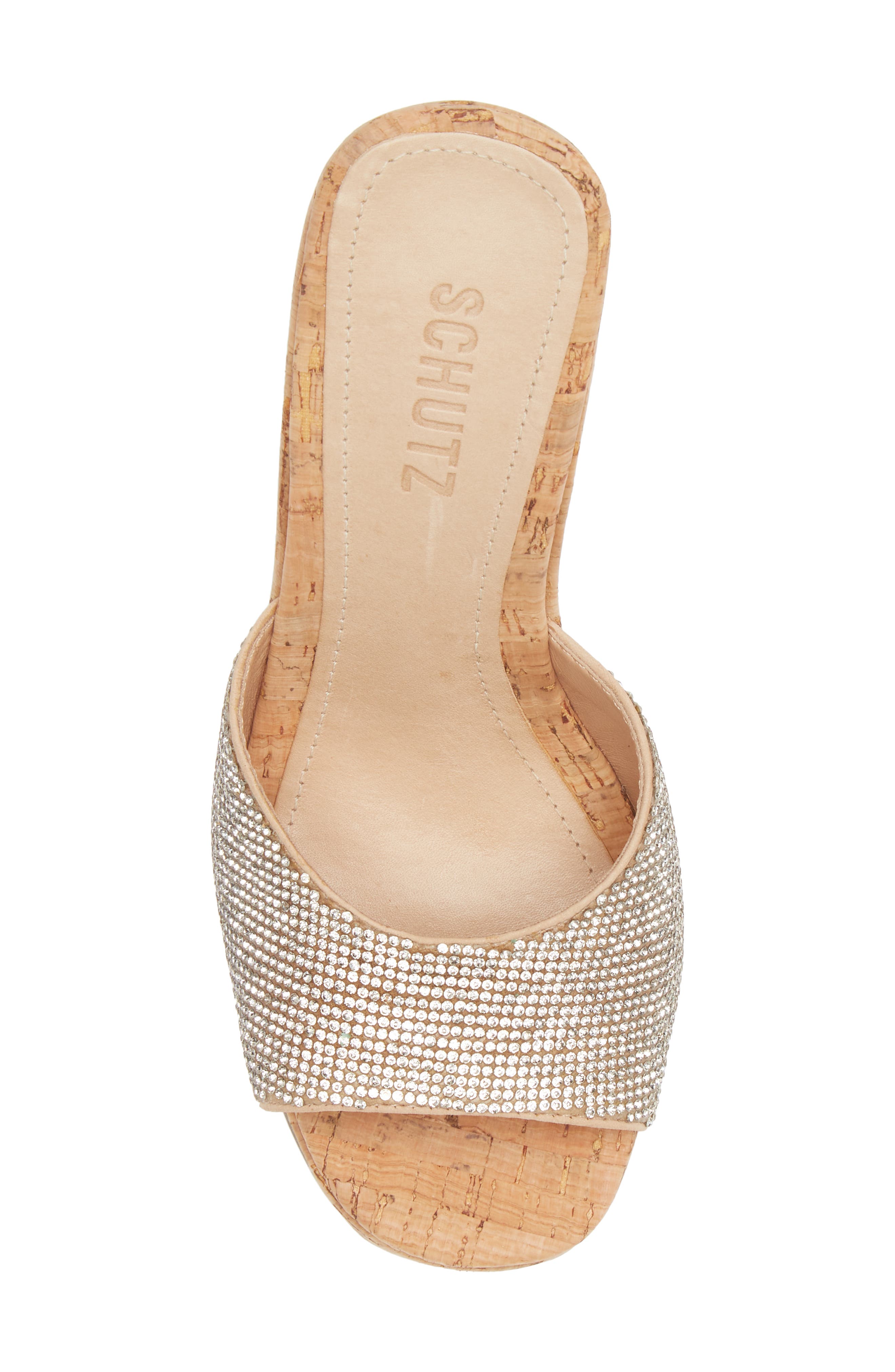 dalle crystal cork platform wedge schutz