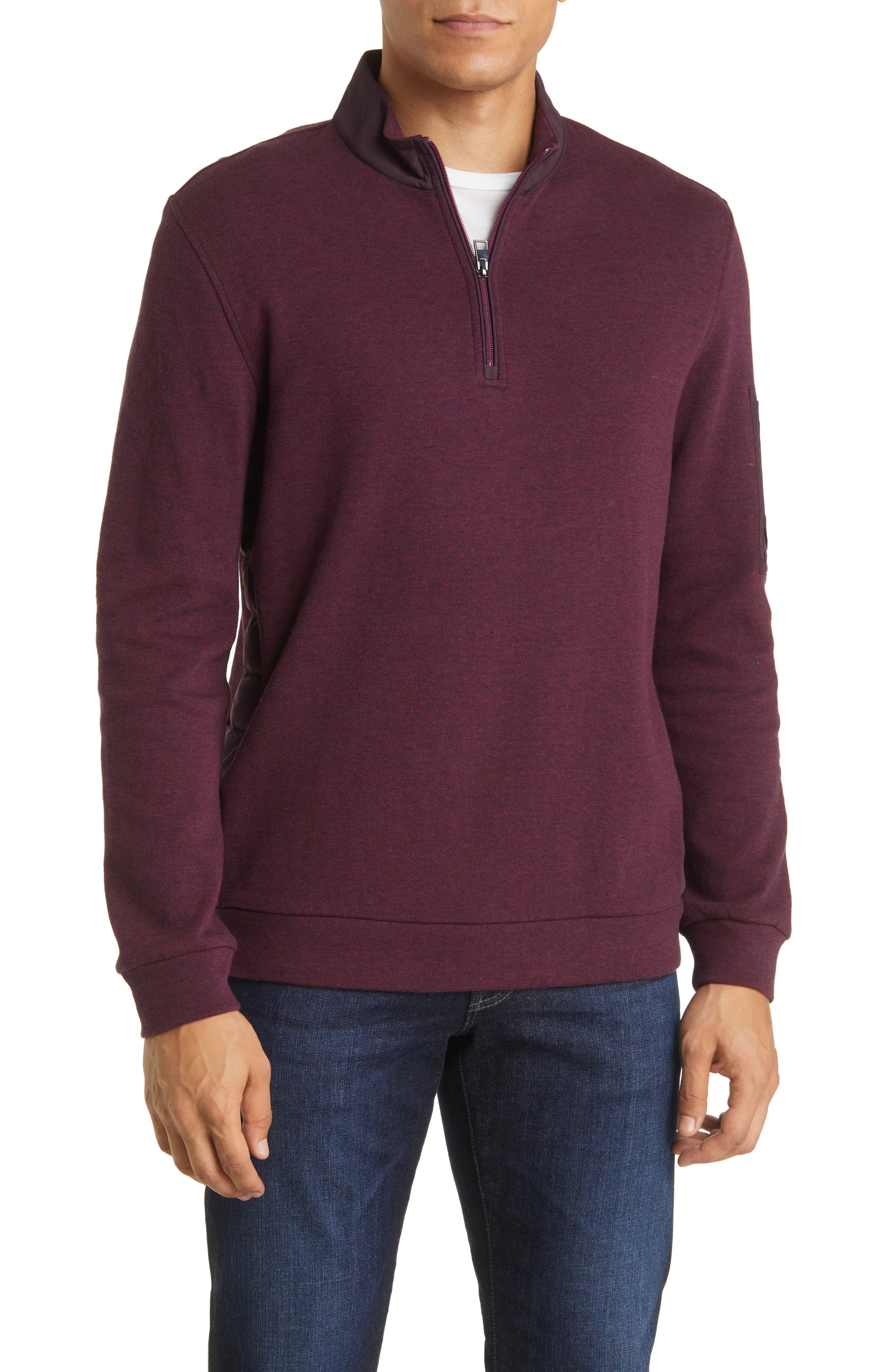 Purple Quarter-Zip Sweatshirts for Men 