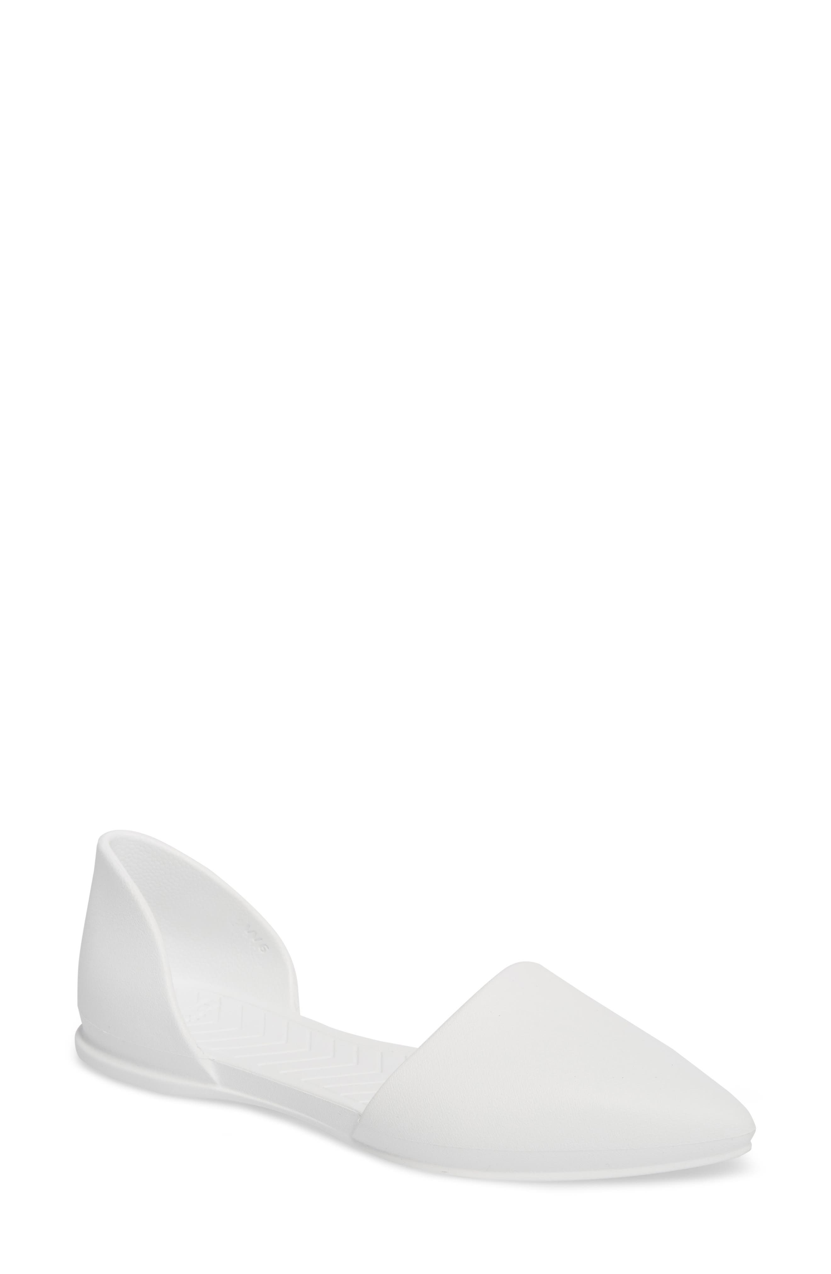 Native Shoes Audrey Vegan Open Sided Flat, White