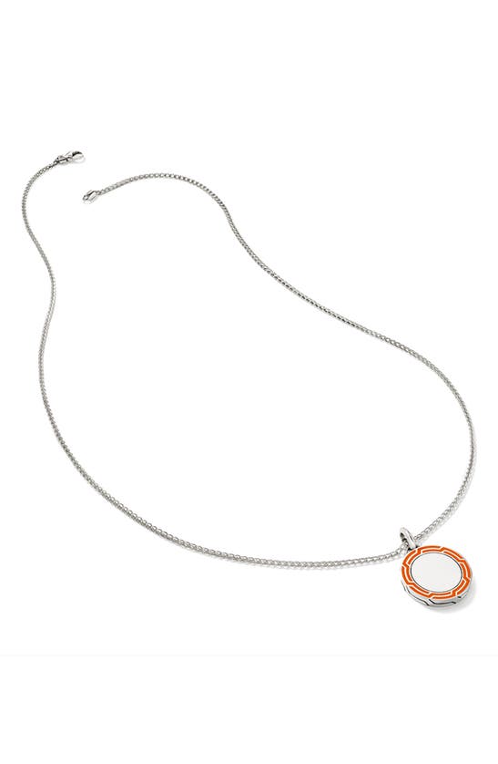 Shop John Hardy Pendant Necklace In Orange/ Silver