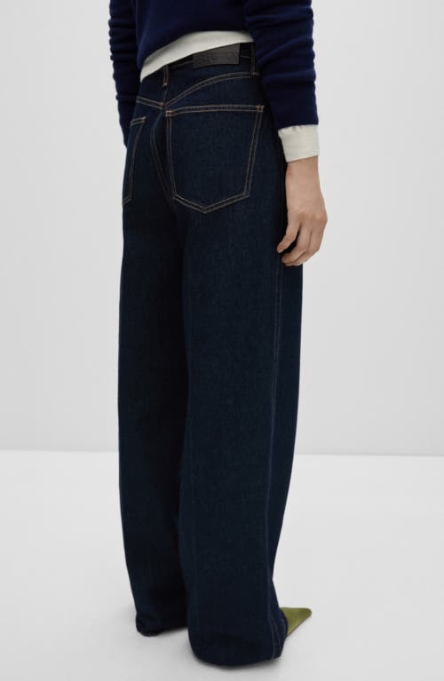 Shop Mango Brigitte High Waist Wide Leg Jeans In Open Blue