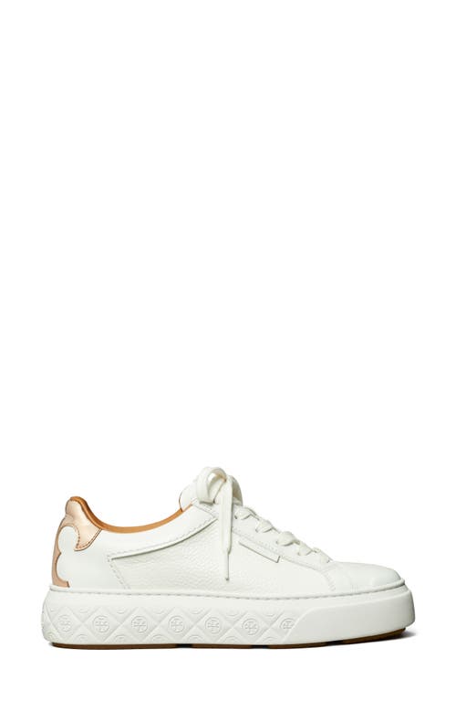 Shop Tory Burch Ladybug Sneaker In Purity/white/rose Gold