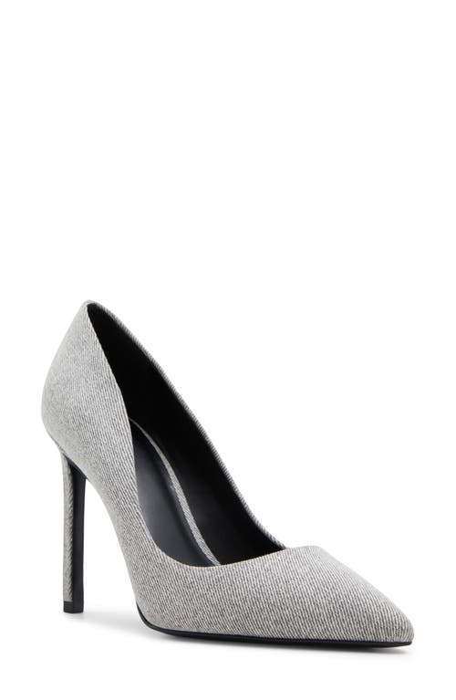 Shop Aldo Lala Pointed Toe Pump In Grey