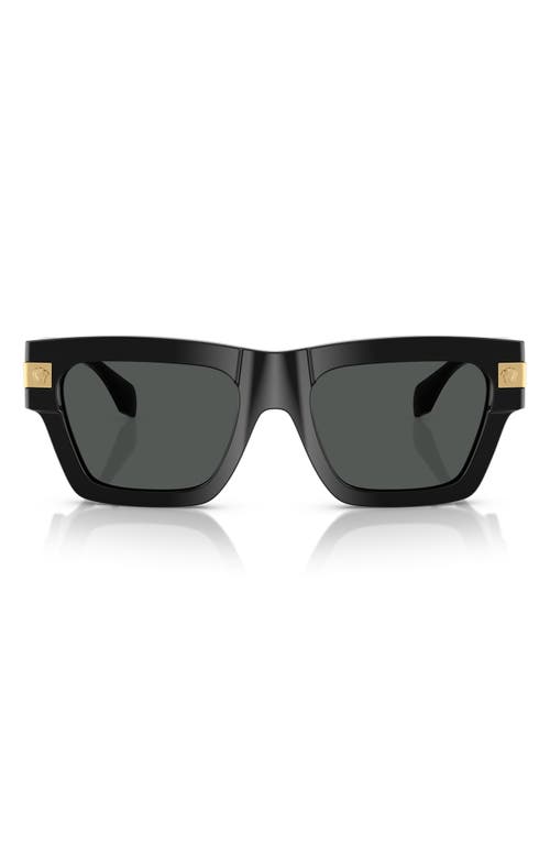 Versace 55mm Rectangular Sunglasses in Black at Nordstrom