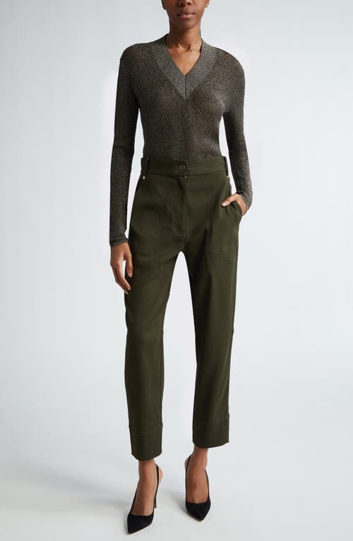 Shop St John St. John Collection Sparkle Honeycomb Knit Sweater In Cypress