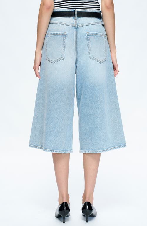 Shop Bayeas Timothy Denim Bermuda Shorts In Cornflower Azure