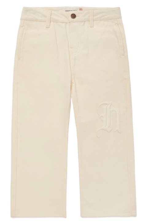 Kids' Cotton Herringbone Pants (Big Kid)