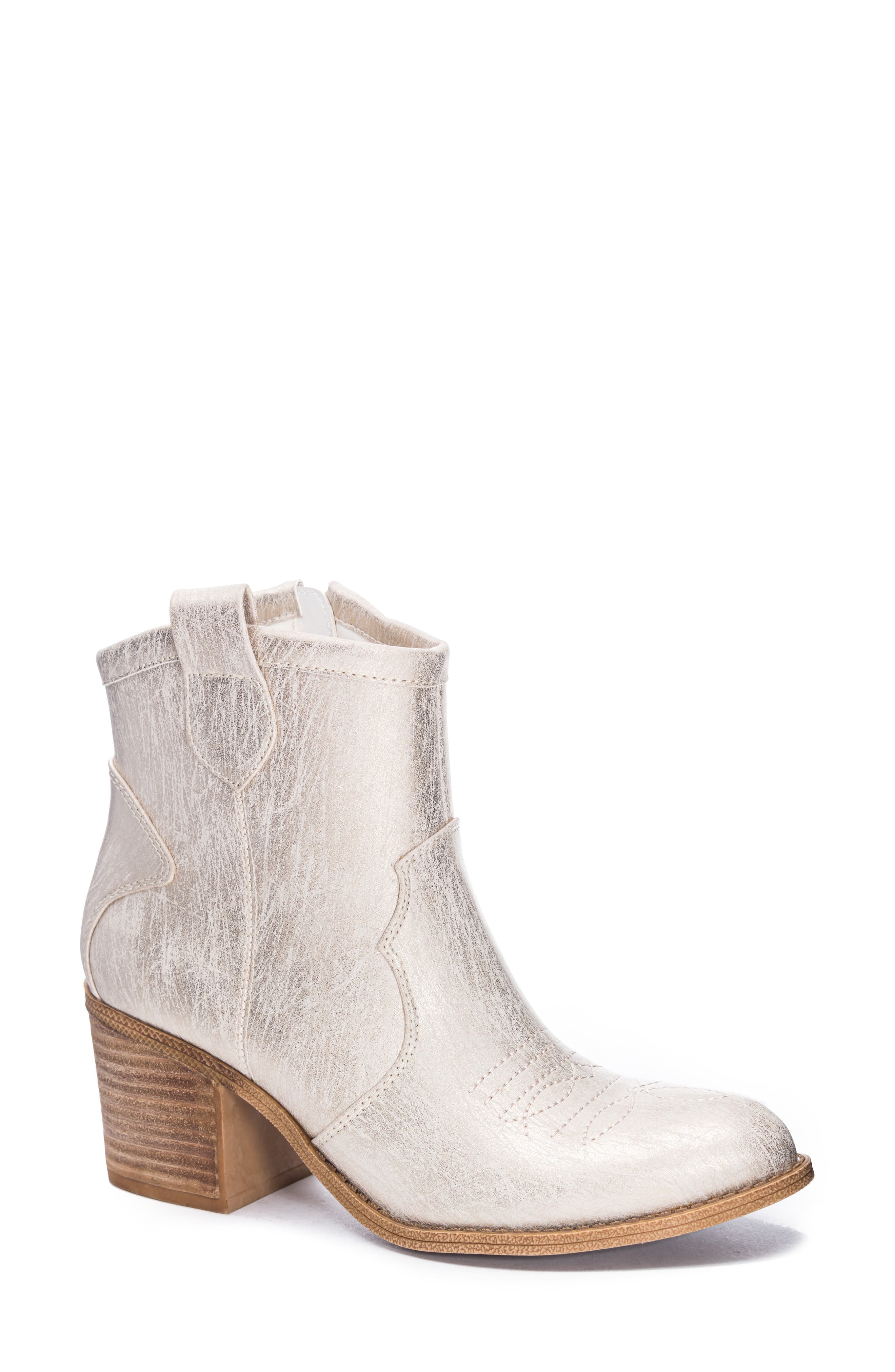 dirty laundry unite western bootie white