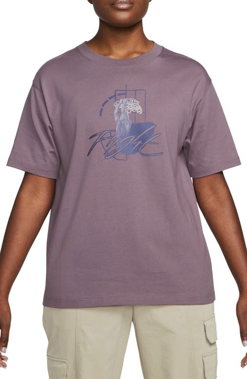 Shop Jordan Flight Graphic T-shirt In Sky Mauve/sky Purple
