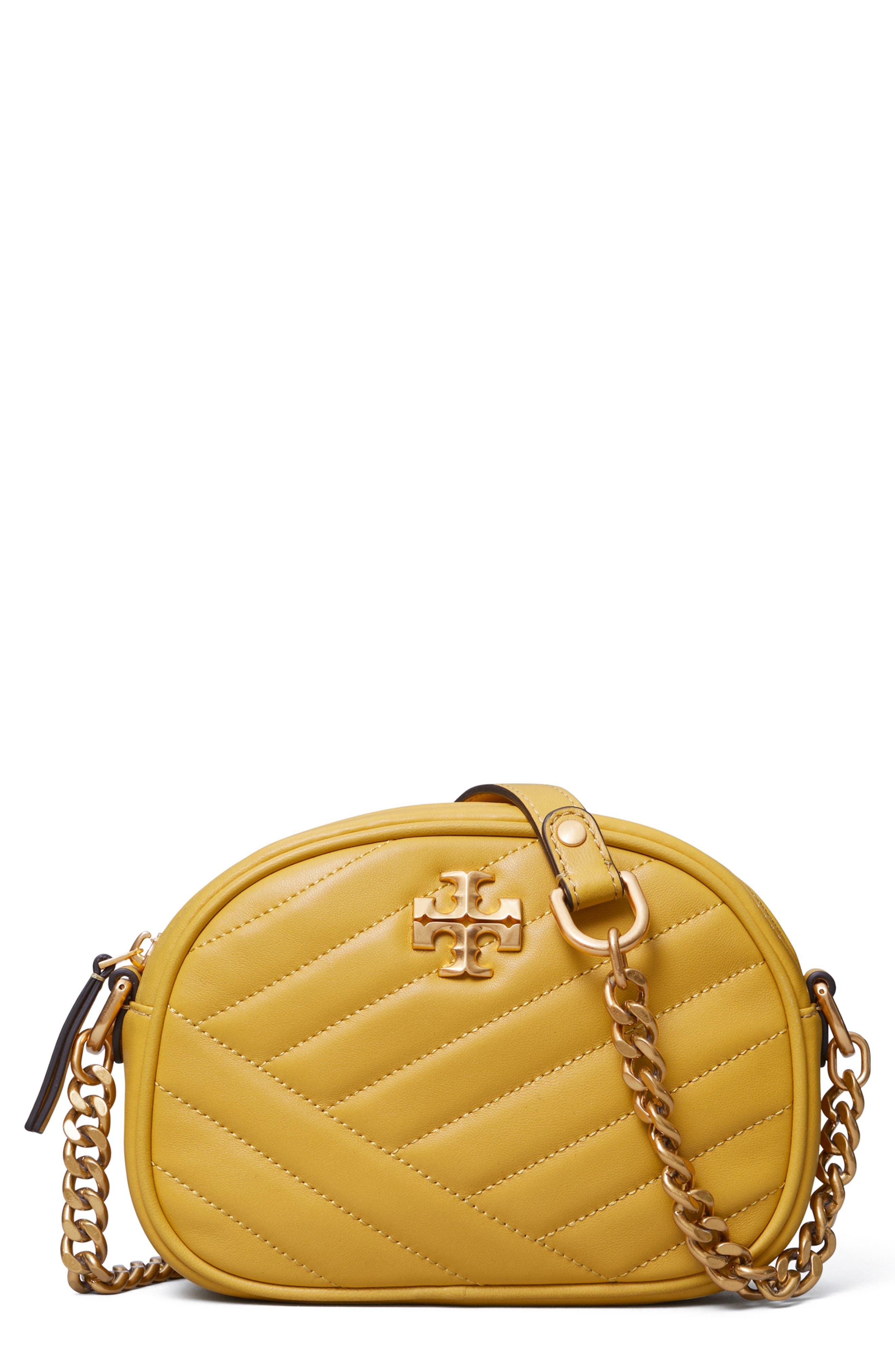 tory burch yellow camera bag