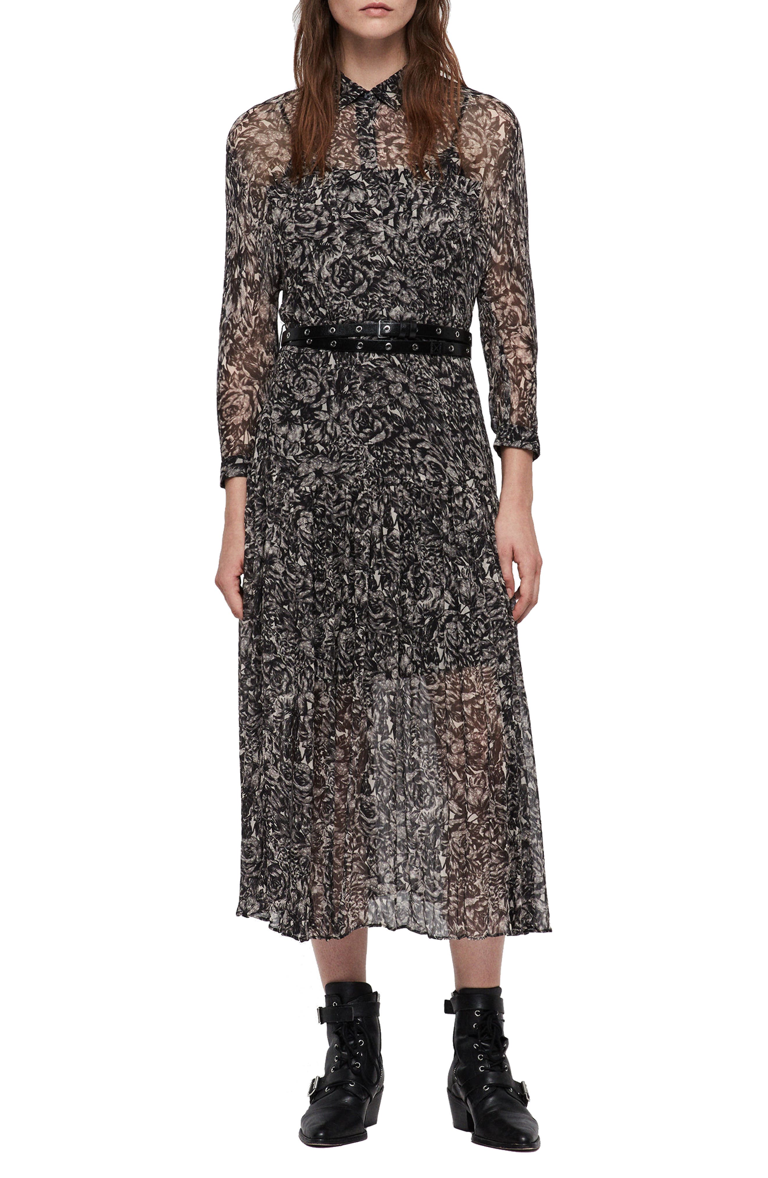 all saints midi dress