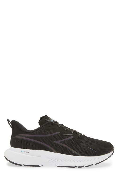 Diadora Mythos Blushield Volo 4 Hip Running Shoe In Black/white
