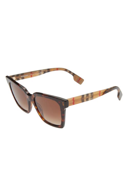 Shop Burberry 53mm Gradient Square Sunglasses In Dark Havana/brown Gradient