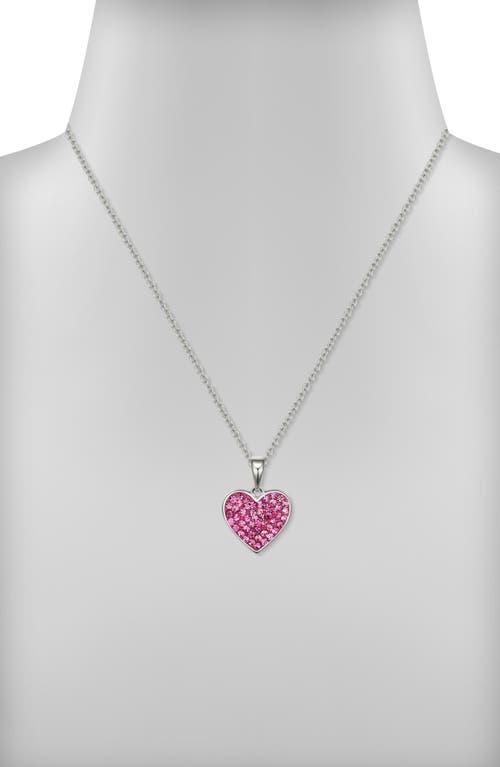 Shop Lily Nily Kids' Crystal Heart Pendant Necklace In Pink