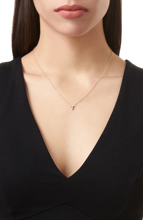 Bony Levy 18k Gold Pavé Diamond Initial Pendant Necklace In 18k Yellow Gold - T