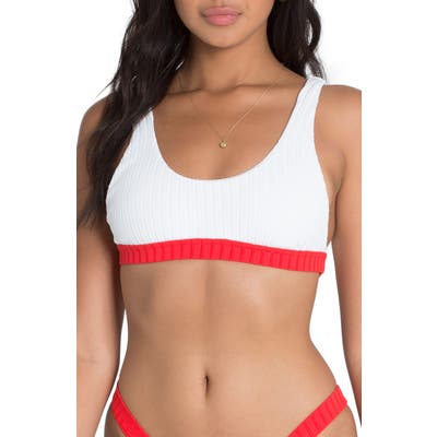 Billabong Sunny Ribbed Bikini Top, White