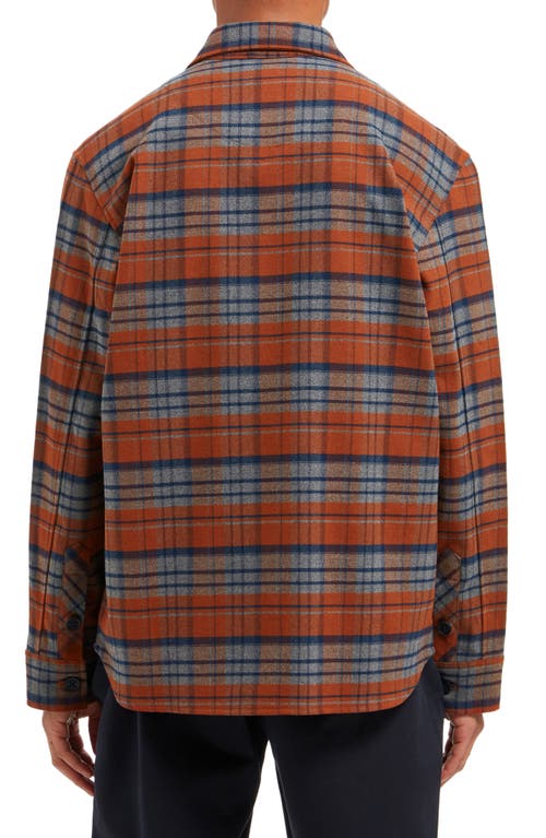 Shop Sealskinz Thrigby Stretch Flannel Overshirt In Orange