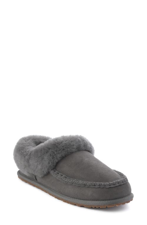 Genuine Shearling Cabin Clog in Charcoal