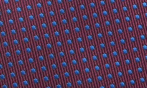 Tom Baine Polka Dot Satin Tie In Red